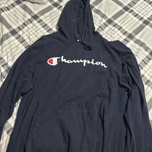 Men’s large navy blue champion hoodie